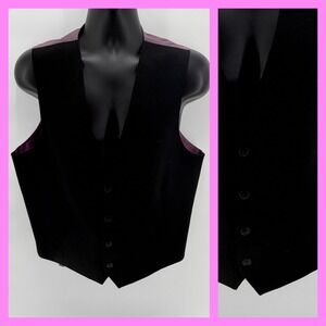 INC International Concepts Men's Slim Fit Vest Black Plum Back Size Large L Suit